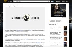 IMDb Article -Showdog Studio Signs With Gersh